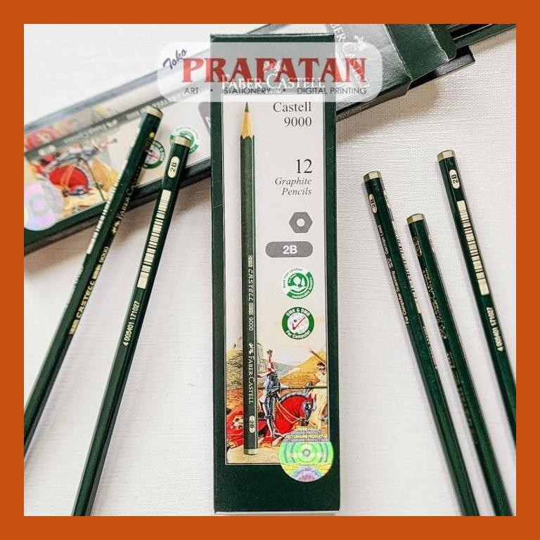

[ PERALATAN LUKIS / GAMBAR ] FABER CASTELL GRAPHITE PENCILS 2B PACK 12 PCS SIAP KIRIM