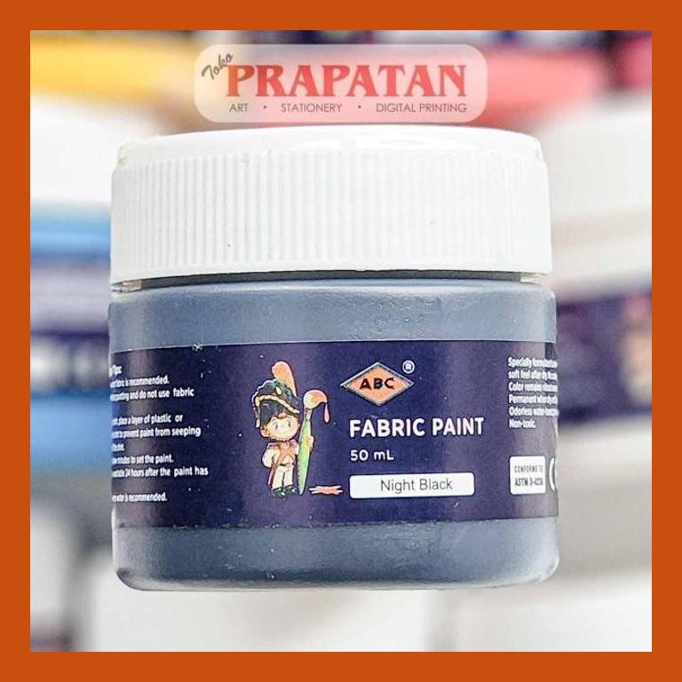 

[ PERALATAN LUKIS / GAMBAR ] ABC FABRIC PAINT 50ML / CAT TEKSTIL ABC GOOD QUALITY