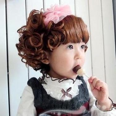 VENSEA Wig Rambut TEBAL Palsu Anak Perempuan / Wig Anak Panjang Pendek Bergelombang / Aksesoris Ramb