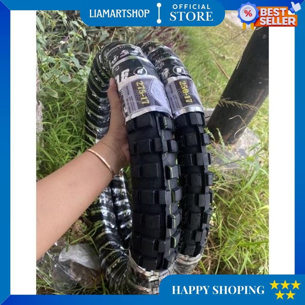 Paket Hemat Ban Motor Cross Tahu Depan Belakang (250, 275) Ring 17 Gratis Ongkir