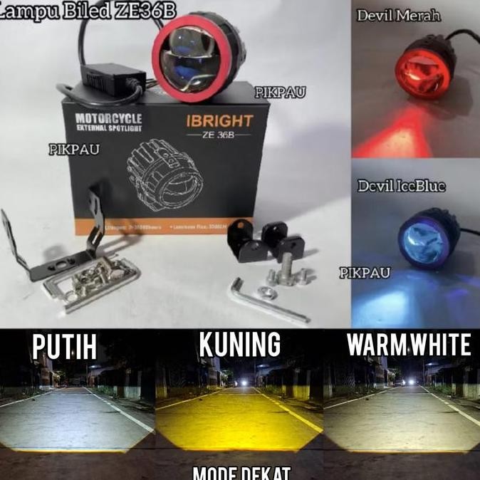 BEBAS ONGKIR - IBRIGHT Lampu Tembak Biled Laser ZE36B Original 5 Kabel