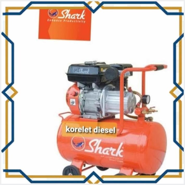 [KOR] KOMPRESOR ANGIN PORTABLE MESIN BENSIN 1HP SHARK EZ-1035