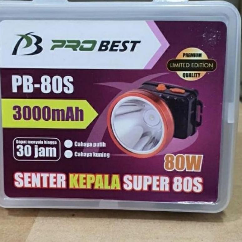 Ex45 PB-80S SENTER KEPALA PROBEST 80W - SENTER KEPALA SUPER 80W Berkualitas