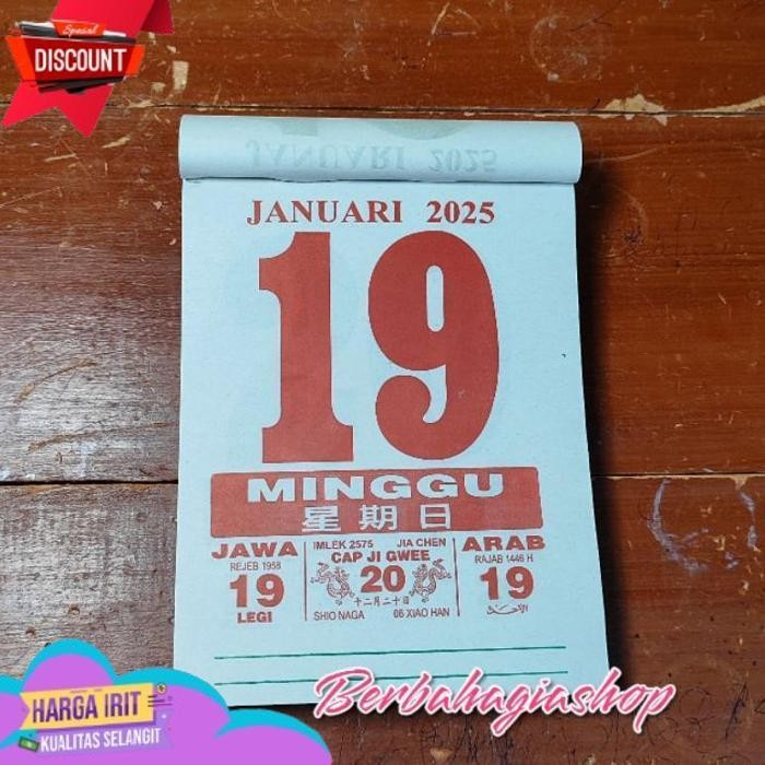 TRENDING KALENDER SOBEK CHINESE INDONESIA CHINA JAWA ARAB UKURAN SEDANG 2025 / KALENDER ROBEK TAHUN 