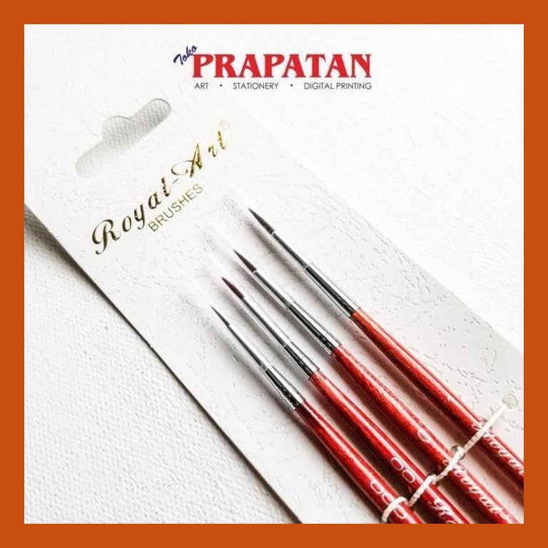 

[ PERALATAN LUKIS / GAMBAR ] KUAS LUKIS ROYAL ART 7514 HANDMADE SET 4PCS GOOD QUALITY