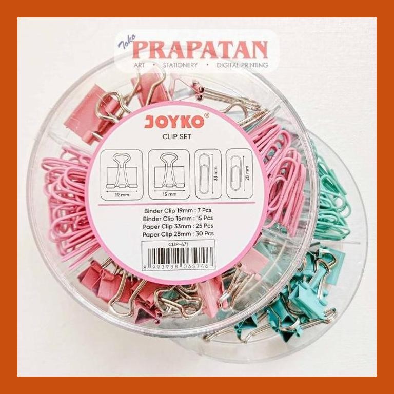 

[ PERALATAN LUKIS / GAMBAR ] JOYKO BINDER PAPER CLIP SET CLIP-470~471 | SET PENJEPIT KERTAS COD