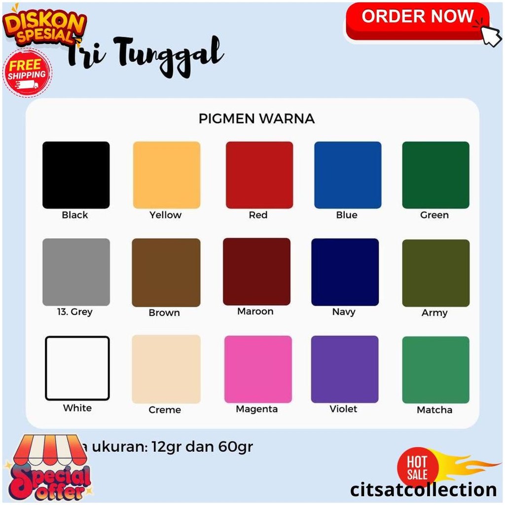 

Pigmen 60Gr Besar Pewarna Cat Tembok Sablon Clay Semen Slime Squishy Basis Air Pigment Pewarna Pigment Color Colour Bundle Slime Waterbased Tie Dye Pigment Drawing Warna Warni Air Cair Cairan Liquid Paint Kerajinan Prakarya Crafting Shopping Arena Malang
