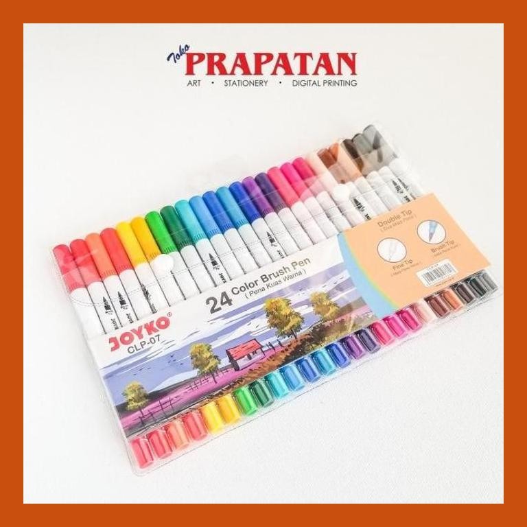 

[ PERALATAN LUKIS / GAMBAR ] JOYKO BRUSH PEN 24 WARNA / PENA KUAS GOOD QUALITY