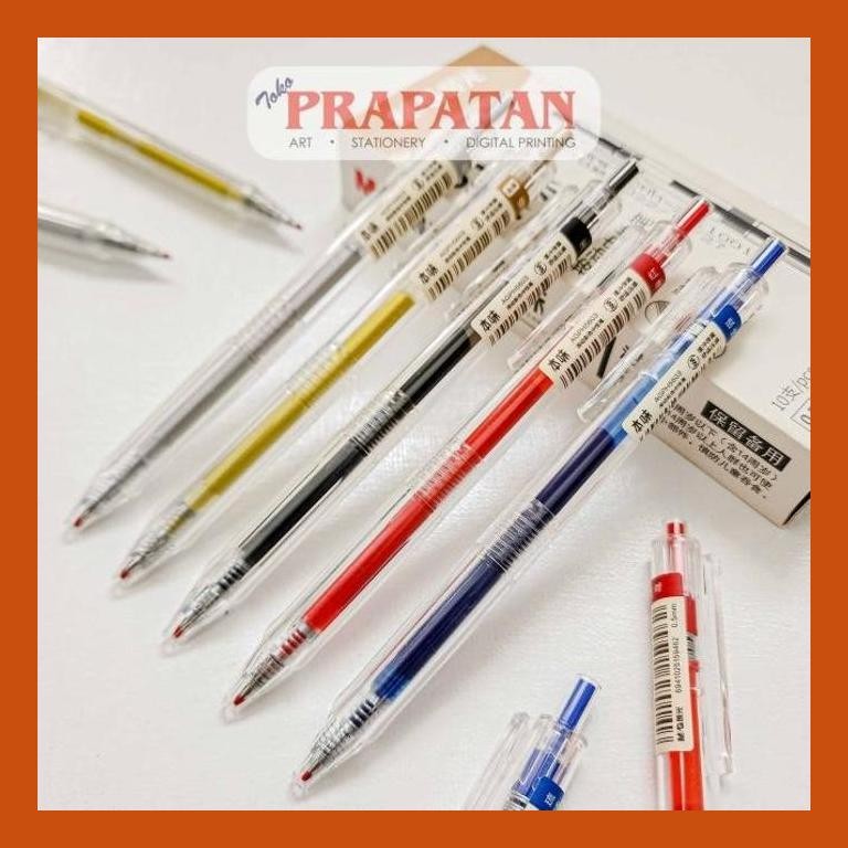 

[ PERALATAN LUKIS / GAMBAR ] M&G RETRACTABLE GEL PEN 0.5MM 5603 | PENA JEL | PULPEN SIAP KIRIM