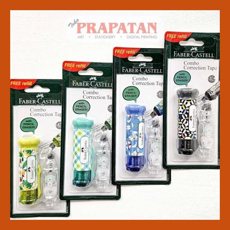 

[ PERALATAN LUKIS / GAMBAR ] FABER CASTELL COMBO CORRECTION TAPE | TIP EX KERTAS SIAP KIRIM