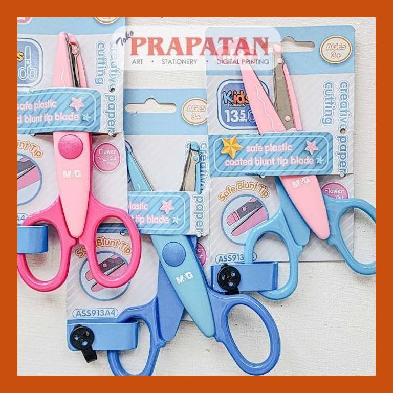 

[ PERALATAN LUKIS / GAMBAR ] GUNTING M&G KIDS CREATIVE ASS913A4 | M&G SCISSORS PACKING AMAN
