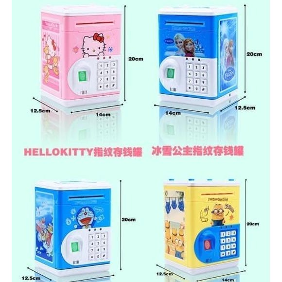 Atm Mini Baru Sidik Jari Ukuran Besar Mainan Anak Celengan Atm Brankas Original Dan Terpercaya