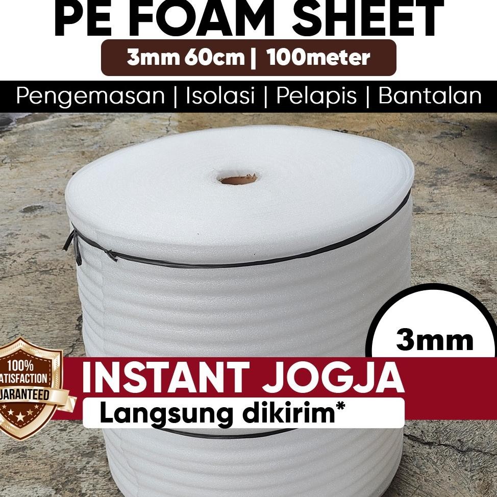 

eq-77 Busa Packing Polyfoam PE Foam Sheet 3mm (1 Roll: 60cm x 100m) Sleman Jogja - Polybonding Termurah