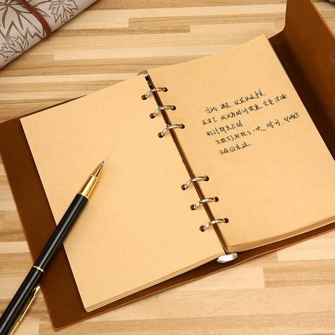

Toddi AIMEE Buku Catatan Binder Notebook Cover Kulit Vintage Maple - AM-16 Tali Cokelat Kantor Kertas
