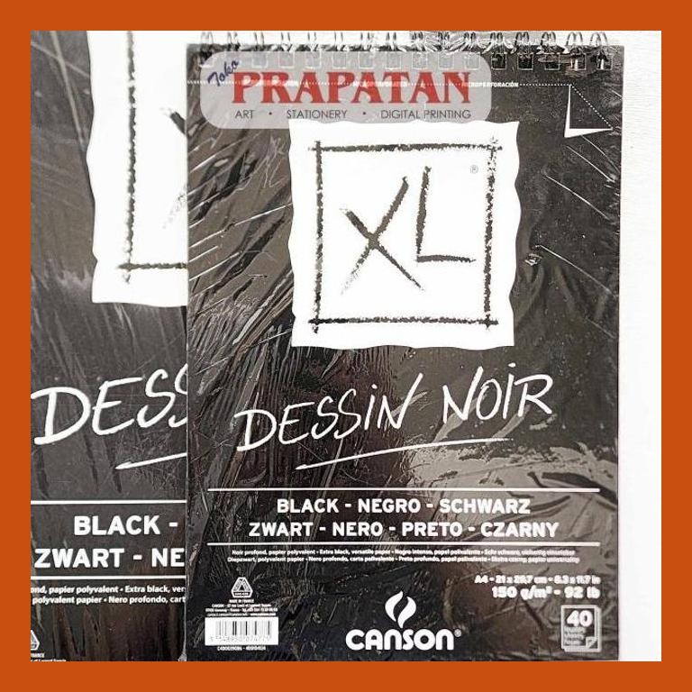 

[ PERALATAN LUKIS / GAMBAR ] CANSON XL DESSIN NOIR A4 EXTRA BLACK / BLACK DRAWING PAD SIAP KIRIM