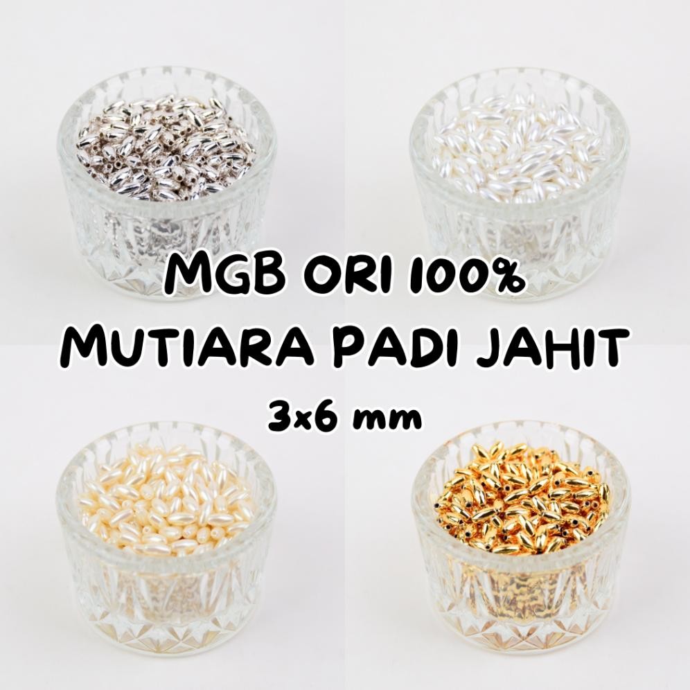 dgh-43 Mutiara Padi Jahit MGB ORI 100% TERJAMIN  | Mutiara Jujube dan Tear Drop Jepang  Aksesoris Br