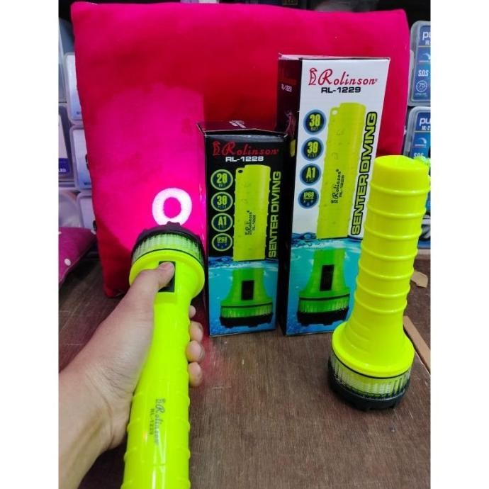 dw-45 RL 1229 Senter Tangan Diving Tahan Air Rolinson 30 Meter RL-1229 senter menyelam Murah