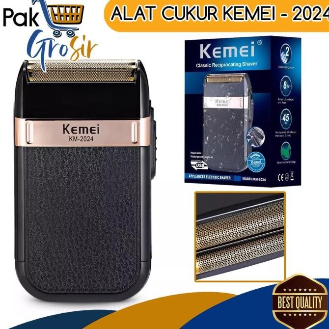 Kemei KM 2024 Shaving Alat Cukur Jenggot Kumis Shaver Barbershop