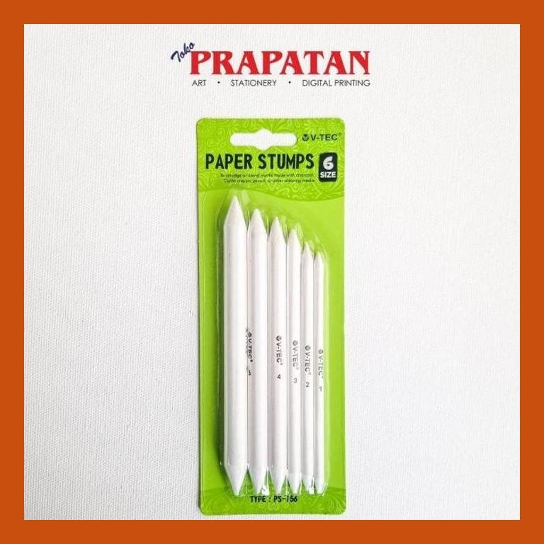 

[ PERALATAN LUKIS / GAMBAR ] PAPER STUMP / DUSEL / TORTILON / PAPER PENCIL V-TEC (SET 6 PCS) SIAP KIRIM