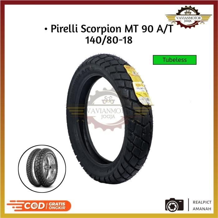 Ban Tubeless Pirelli Scorpion MT 90 A/T Ukuran 140/70-18 Ring 18 Tube Type Merk Pirelli Original Kon