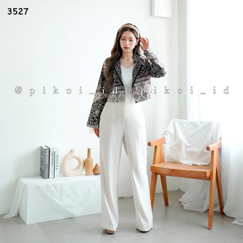 CR - Pikoi_id / Setelan batik wanita modern lengan panjang semi blazer / set batik rok kantor 316 PA