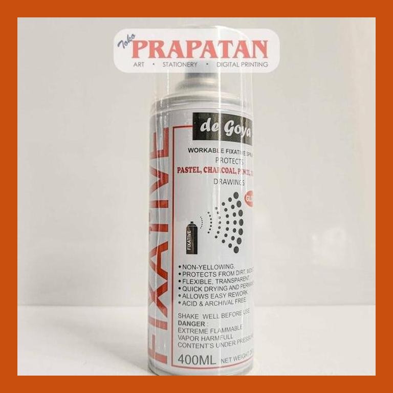 

[ PERALATAN LUKIS / GAMBAR ] DE GOYA WORKABLE FIXATIVE AEROSOL 400ML | VARNISH PASTEL PENCIL SIAP KIRIM