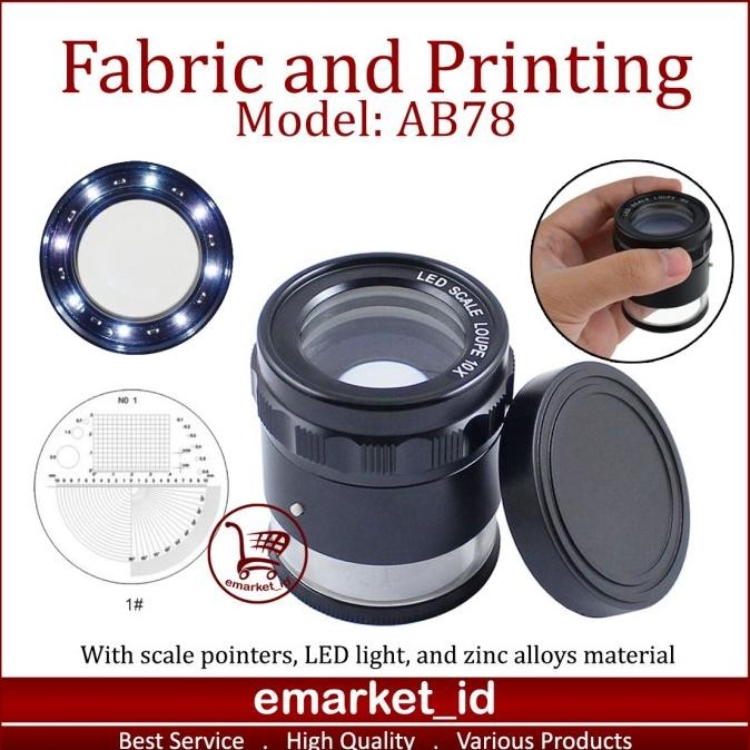 

BEBAS ONGKIR - Kaca Pembesar Kain dan Percetakan AB78 / Fabric and Printing Loupe