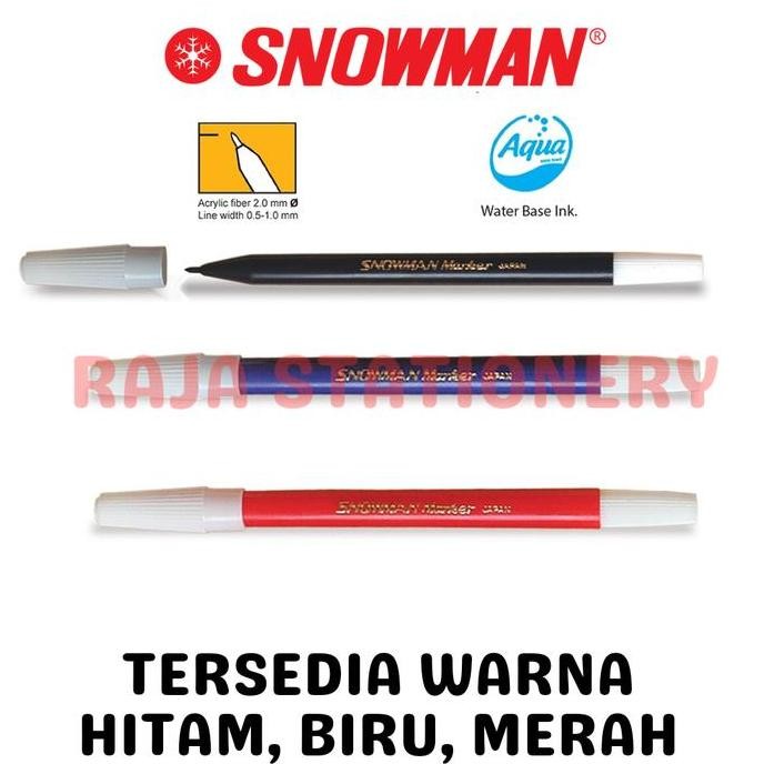 

BEBAS ONGKIR - SNOWMAN MARKER BLACK BLUE RED SPIDOL SNOWMAN PW-1A PW1A HITAM BIRU MERAH BOX GROSS [144PCS]