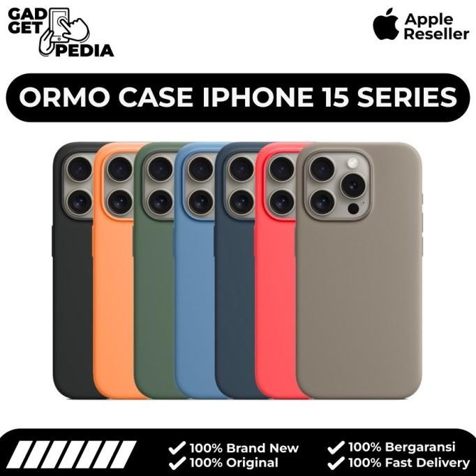 TERMURAH - Ormo Silicone Case for iPhone 15 Pro Series Support Magsafe Charging