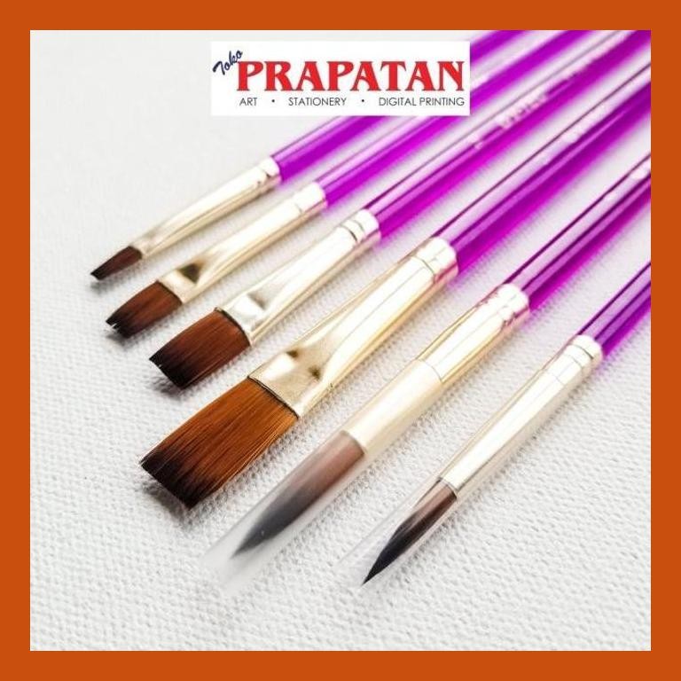 

[ PERALATAN LUKIS / GAMBAR ] KUAS LUKIS V-TEC SET 6 PCS VT003/K / V-TEC PAINT BRUSH SIAP KIRIM
