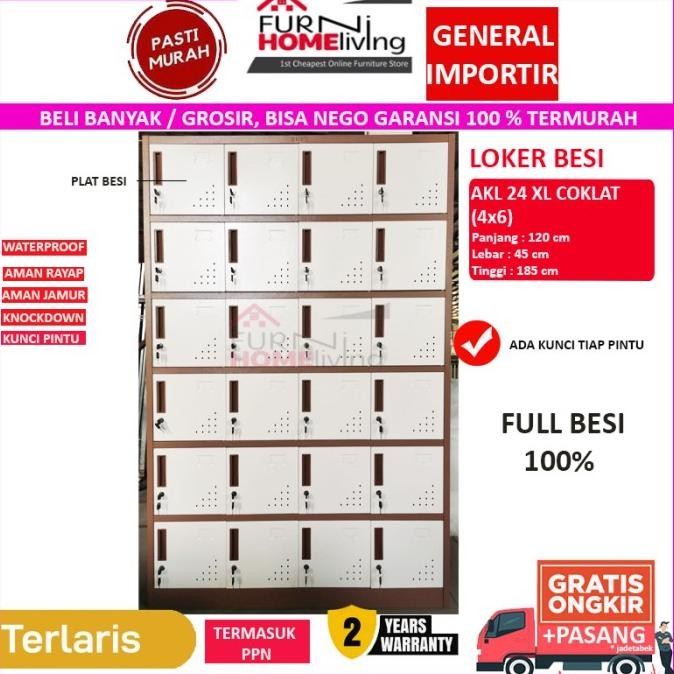 NEW PROMO Lemari Loker Locker Cabinet 24 Pintu Full Besi LK24