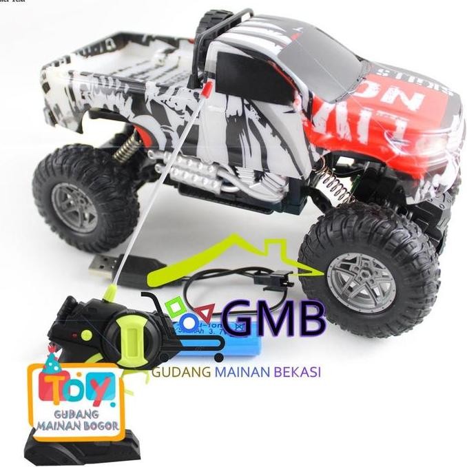MAINAN ANAK RC JEEP OFFROAD ROCK4 CLAWER PICKUP MAINAN RC MOBIL MONSTER CLIMBING PR17400 1304T