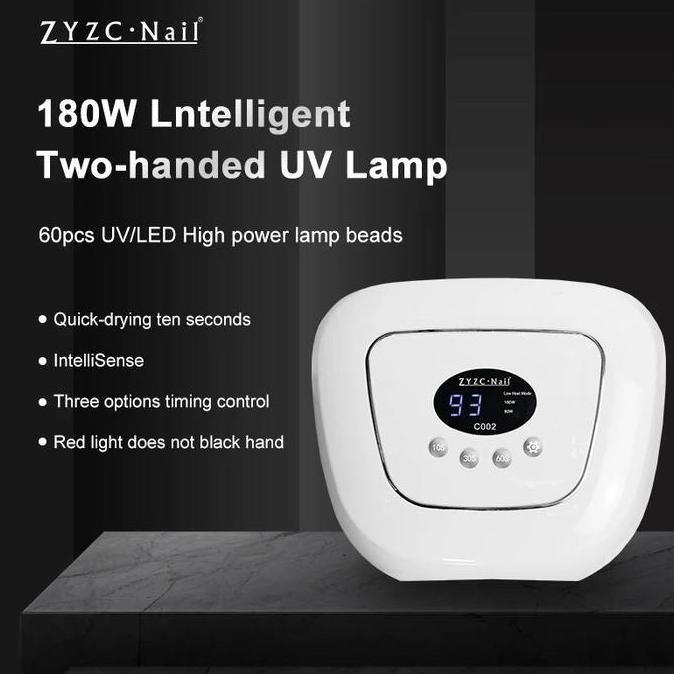 CO ZYZC L-INTELLIGENT 180W 60 LEDS LAMP TWO HANDED UV LAMP PENGERING KUTEK GEL NAIL UV DRYER Art