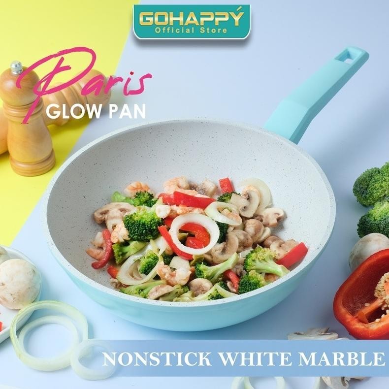 Promo Panci Paris Glowpan Milk Fry Wok Pan Popular Set - Wajan Penggorengan Gohappy Glow Pan Promo