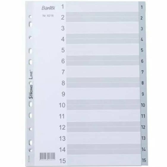 

Bante Pp Pembata Binder Divider A4 15 Lembar Inde Numeric