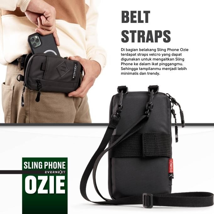 Sling Phone Waterproof Ozie Sling Pouch Pria Wanita Hanging Wallet TA