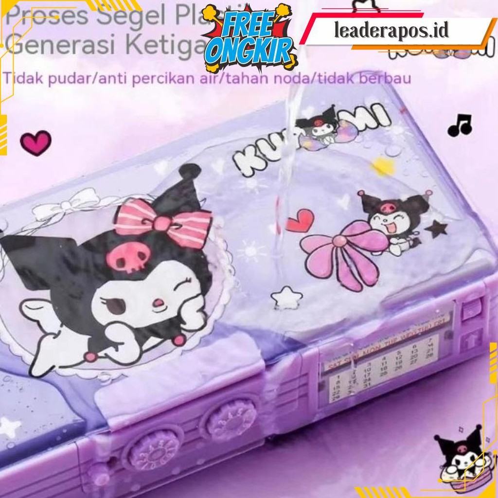 

Kotak Pensil/Bahan Tahan Air Kuromi Tempat Pensil Password /Multifungsi Lapis Ganda Berkapasitas Besar Lucu- Termasuk Rautan Pensil Kotak Alat Tulis Gratis Ongkir