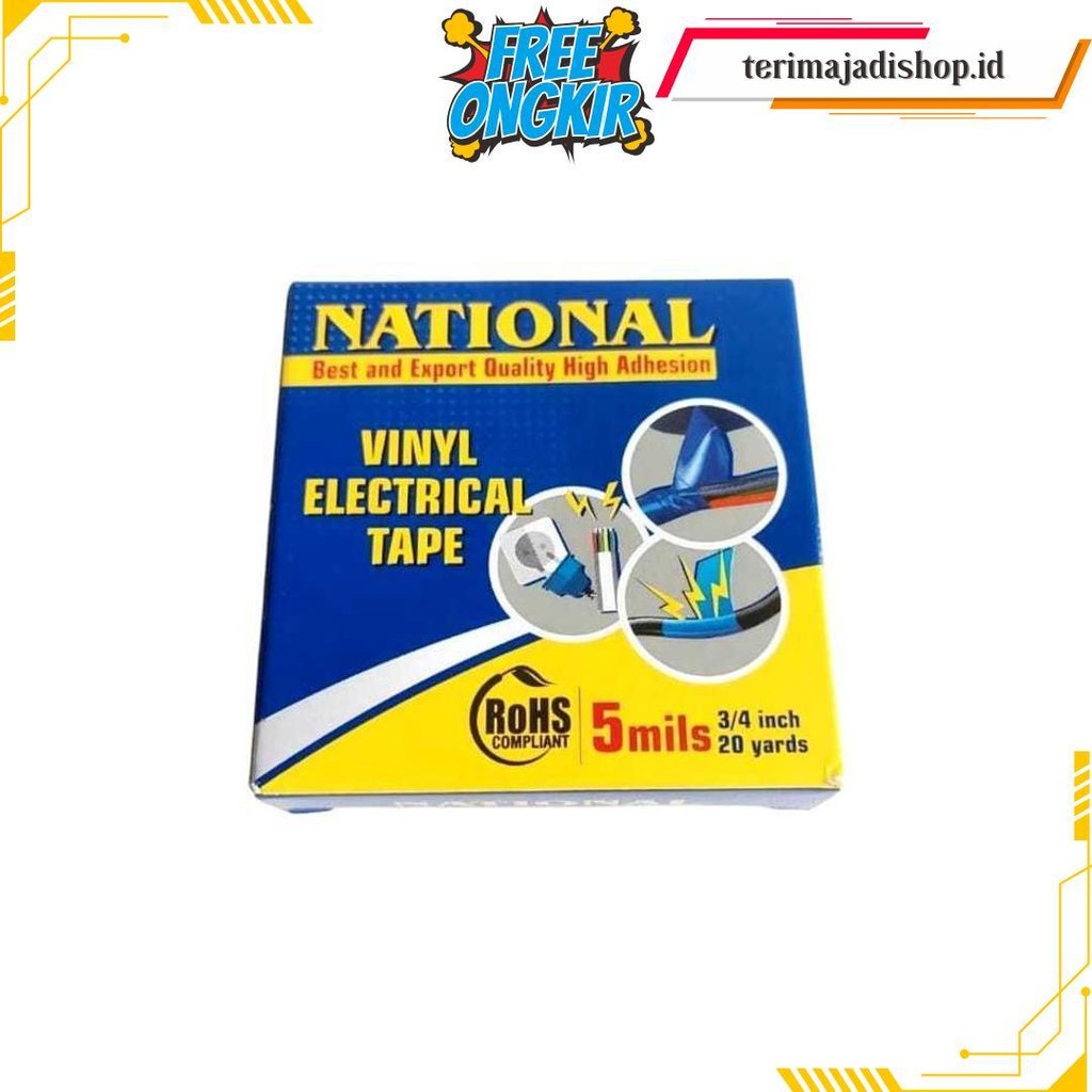 

Isolasi Kabel Hitam National 20 Yards Best Quality Termurah Banget