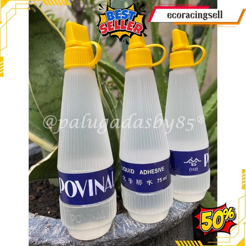 

Lem Kertas Povinal 112 75 Ml (1 Pc) / Lem Kertas / Lem Cair / Lem Bening Bisa Cod