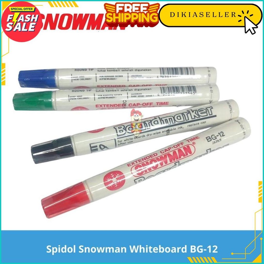 

Spidol Whiteboard Snowman Bg-12 Bisa Dihapus Siap Kirim