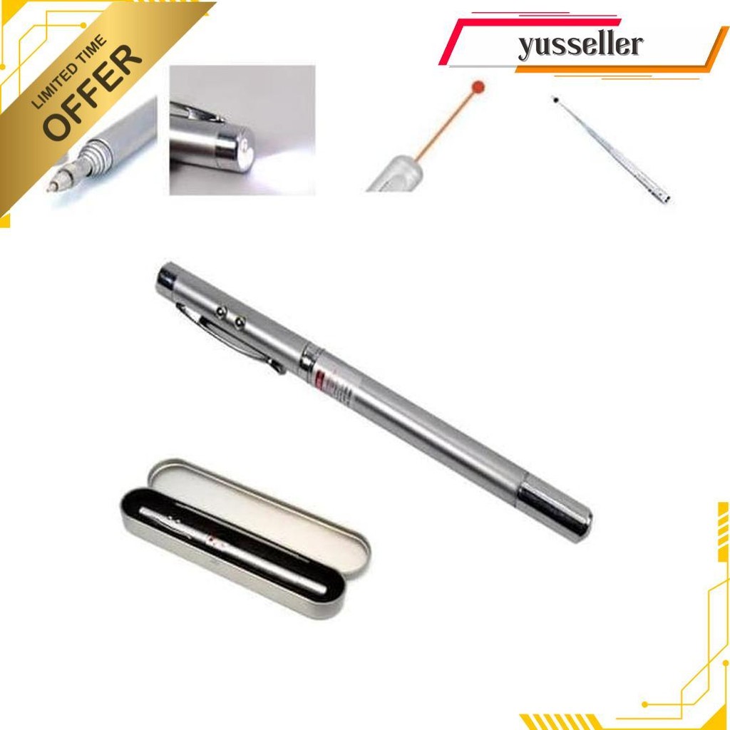 

Pulpen Pen Exclusive Pena Presentasi 5 In 1 Laser Pointer Box Premium Siap Kirim