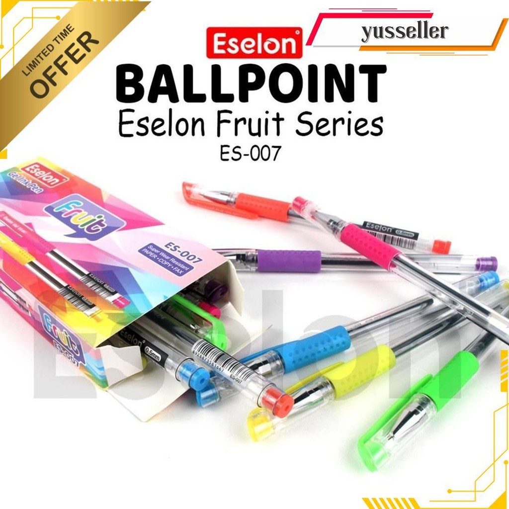 

12Pcs Pulpen Gel Fruit Es-007 / 1Pak Pulpen Gel Office 0,5Mm Gratis Ongkir