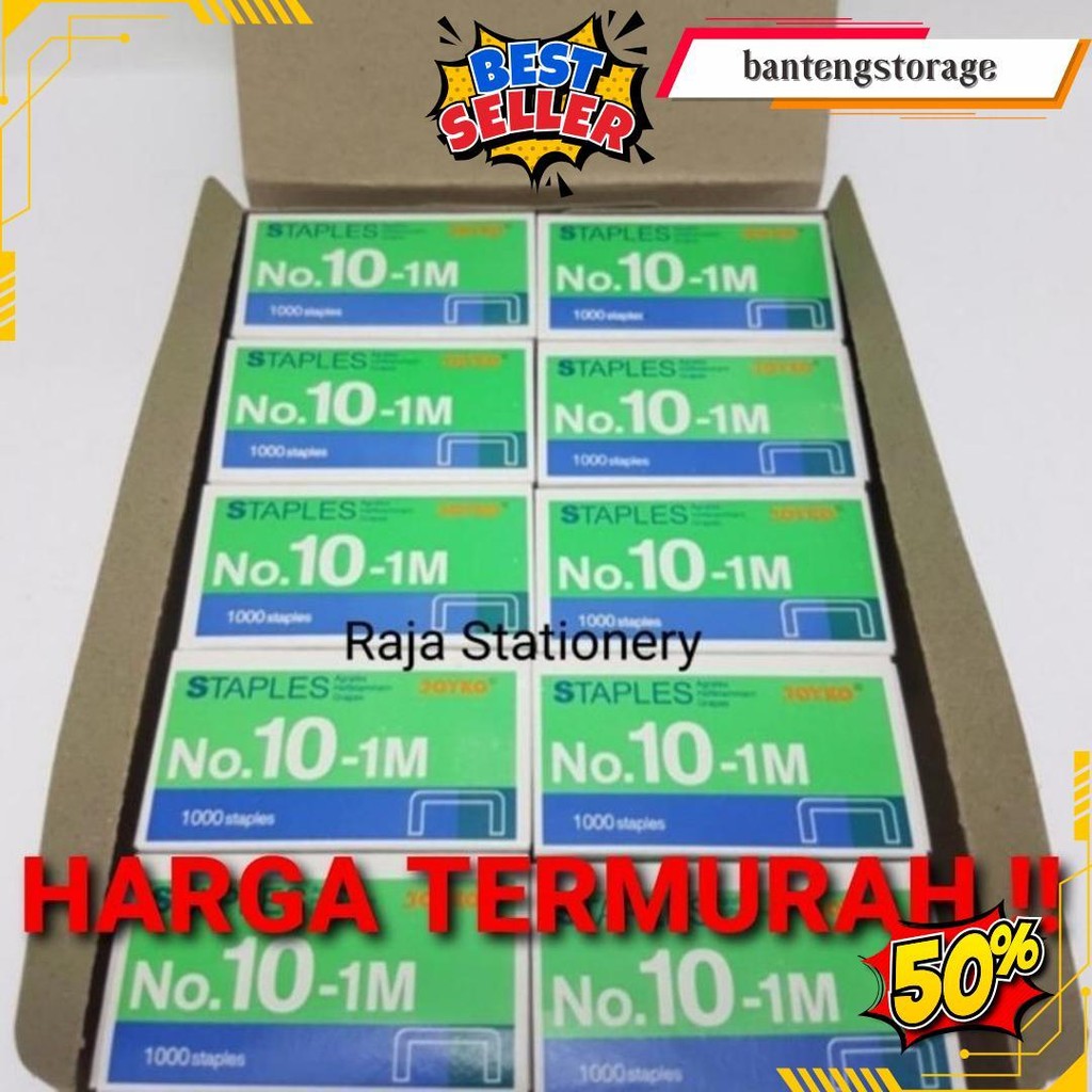 

Termurah!! Staples Joyko No.10 Kecil Isi Stapler Refill Hekter No.10-1M 1 Dus Isi 20 Terlaris