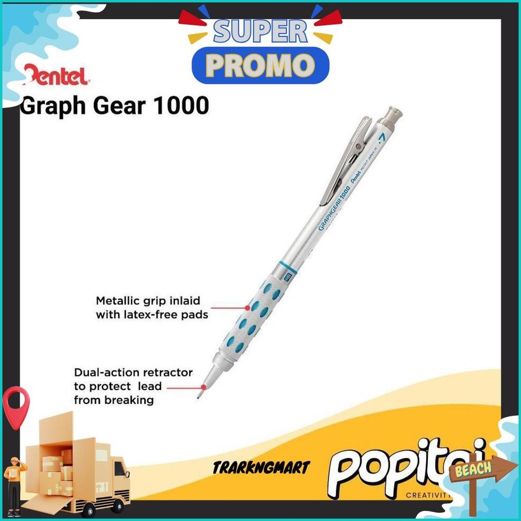 

Pentel Graph Gear 1000 Mechanical Pencil Graphgear Pensil Mekanik Bisa Cod