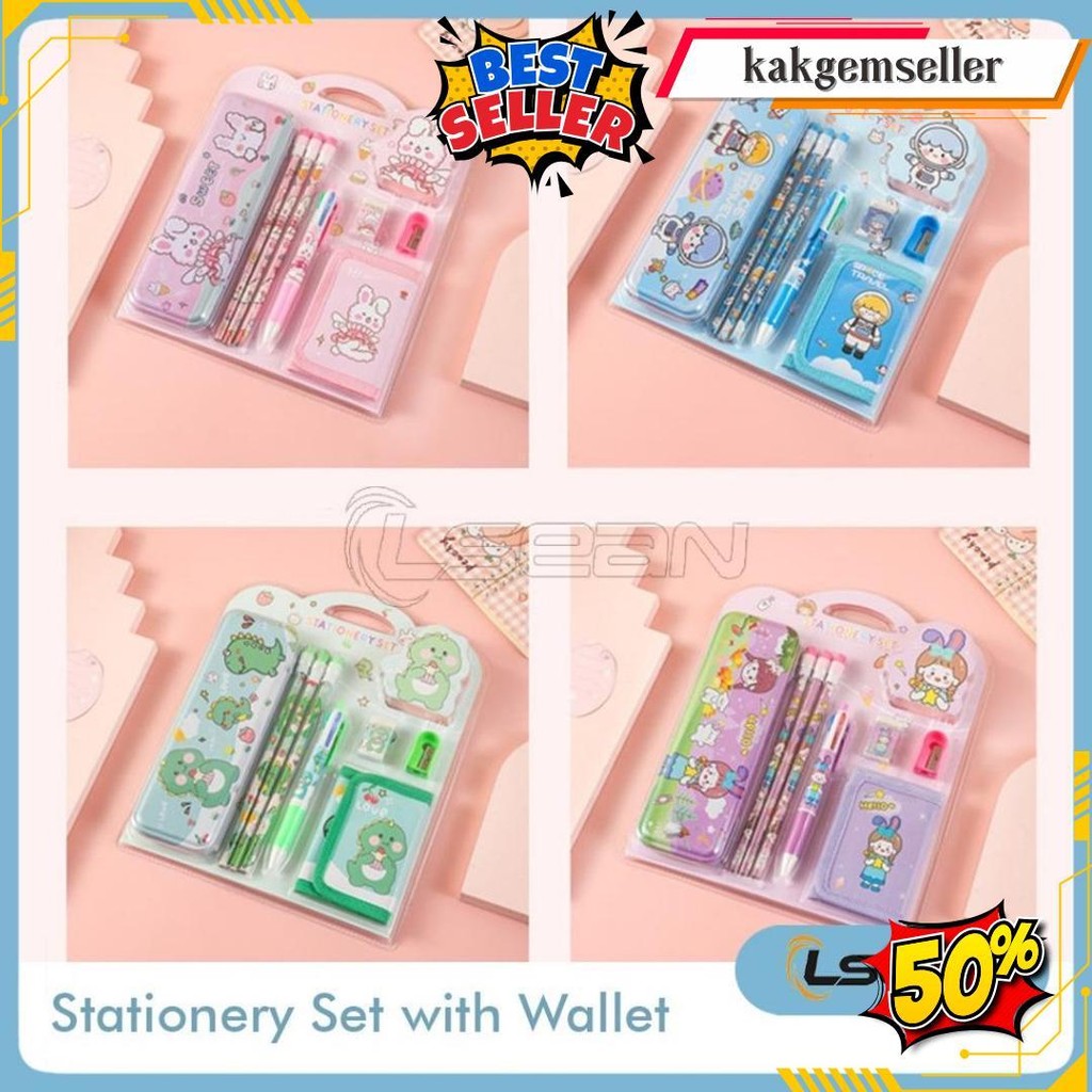 

Set Alat Tulis Lucu Anak Sekolah Karakter Kartun 8 In 1 Paket Gift Box Stationery Kotak Pensil Dompet Pensil Penghapus Rautan Bolpen Lengkap Original Produk