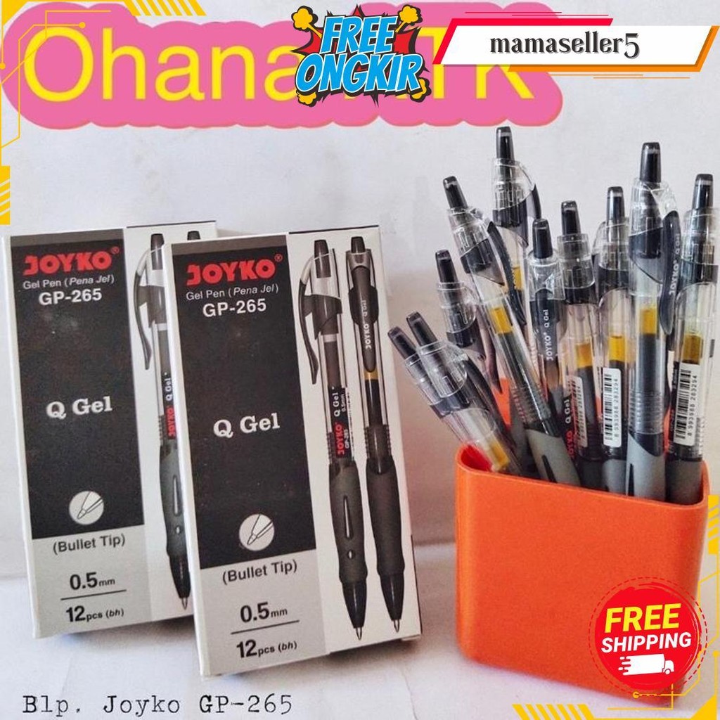 

[1Pack]Gel Pen / Pulpen / Pena Joyko Gp-265 / Q Gel / 0.5 Mm Terlaris