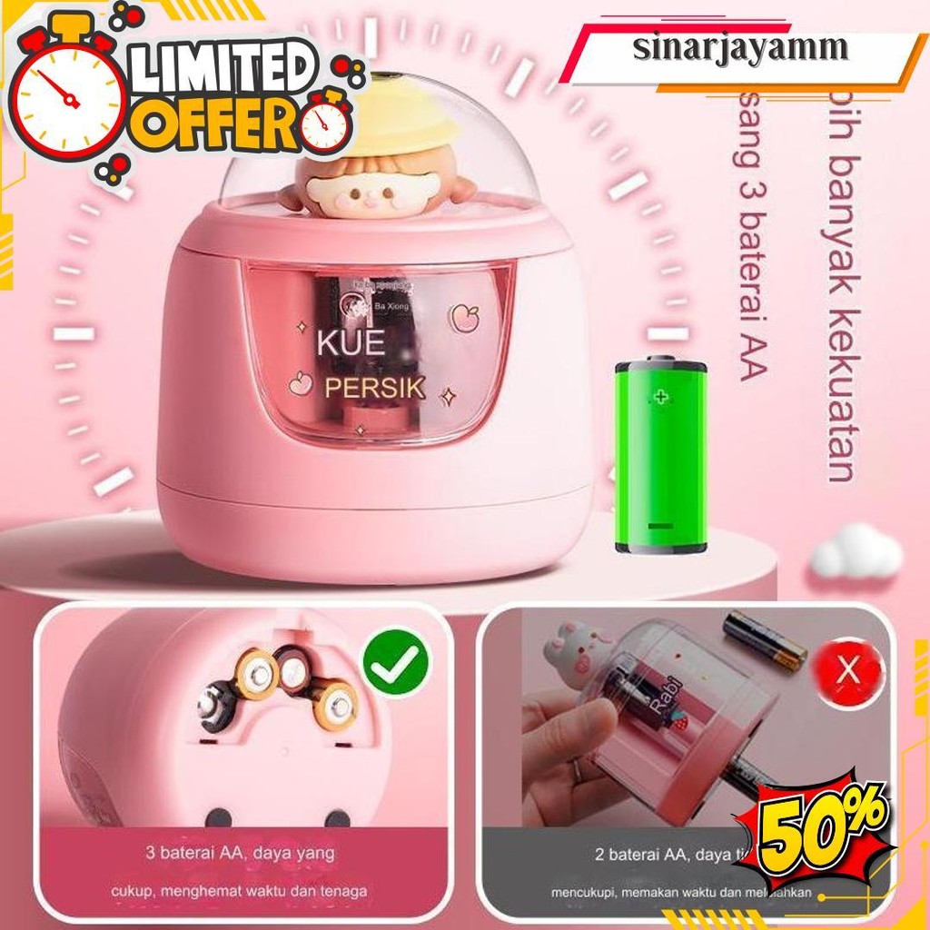 

Serutan Rautan Pensil Elektrik Lucu Imut Motif Hewan Pencil Sharpener Electric Cute Animals Astronot Panda Bisa Cod