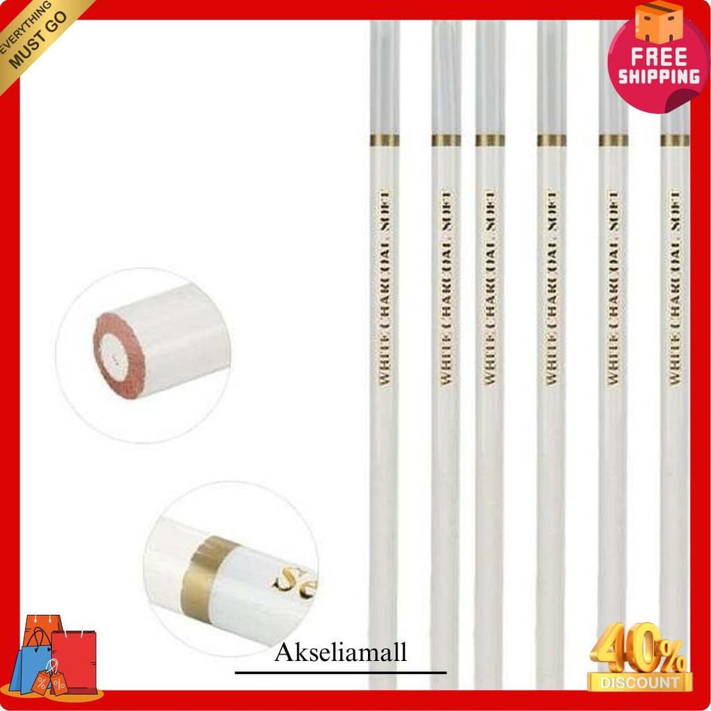 

Pensil Charcoal Putih Soft Satuan / White Pencil Charcoal Original Produk