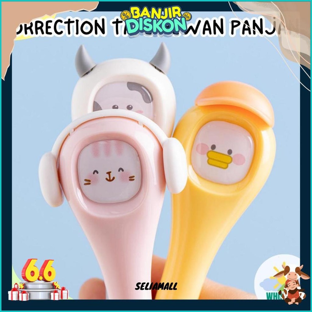 

Correction Tape Bentuk Hewan Panjang Premium Zoo Animal Sapi Bebek Kucing Lucu Unik Imut Termurah Grosir Cod Tg-B3336 Cod
