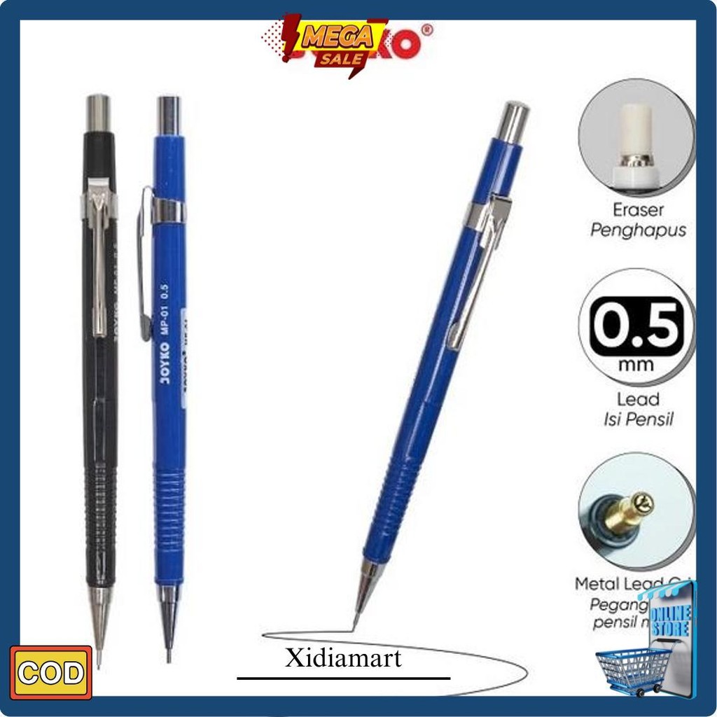 

Mechanical Pencil Pensil Mekanik Joyko Mp-01 Dengan Isi Pensil 0.5 Mm Cod